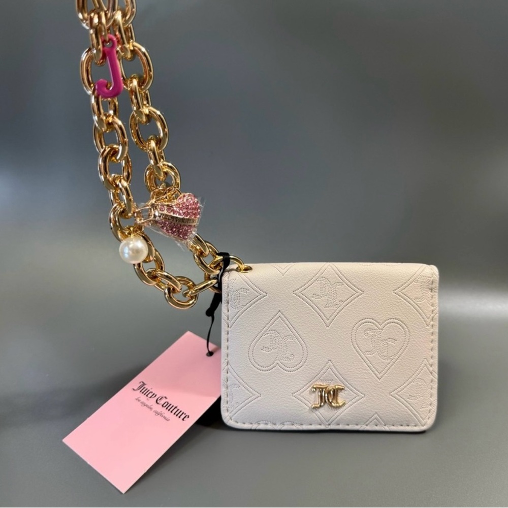 Juicy Couture Beige Card Holder w/ Chain